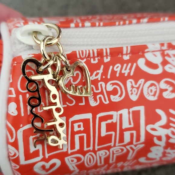 Rare Coach Poppy Logo Makeup Brush/Pencil Barrel Zip Case - Picture 2 of 6